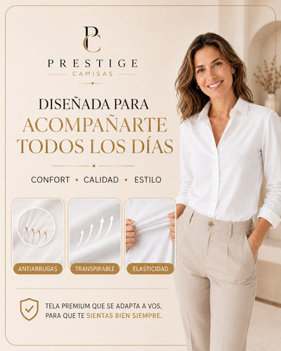 Prestige | Camisa Femenina Elastizada Antiarrugas