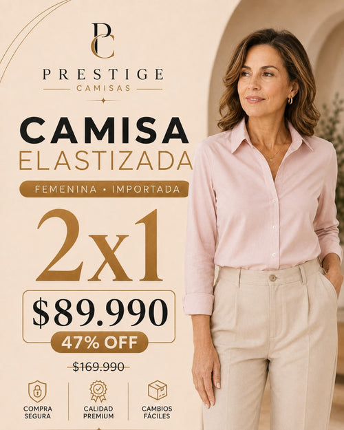 Prestige | Camisa Femenina Elastizada Antiarrugas Colores
