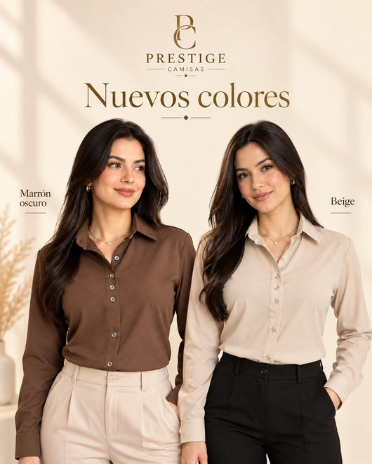 Prestige | Camisa Femenina Elastizada Antiarrugas Colores