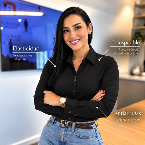 Prestige | Camisa Femenina Elastizada Antiarrugas