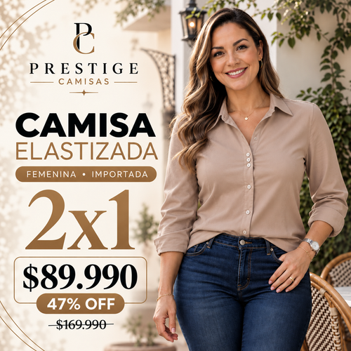 Prestige | Camisa Femenina Elastizada Antiarrugas Colores