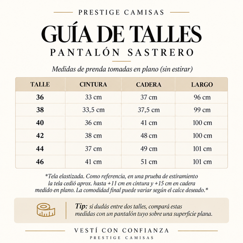 Pantalón Sastrero Sartoria